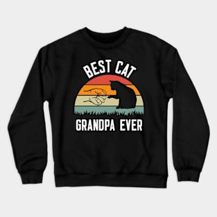 Best Cat Grandpa Ever Cat Lover Grandpa Crewneck Sweatshirt